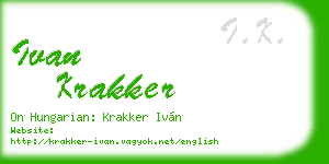 ivan krakker business card